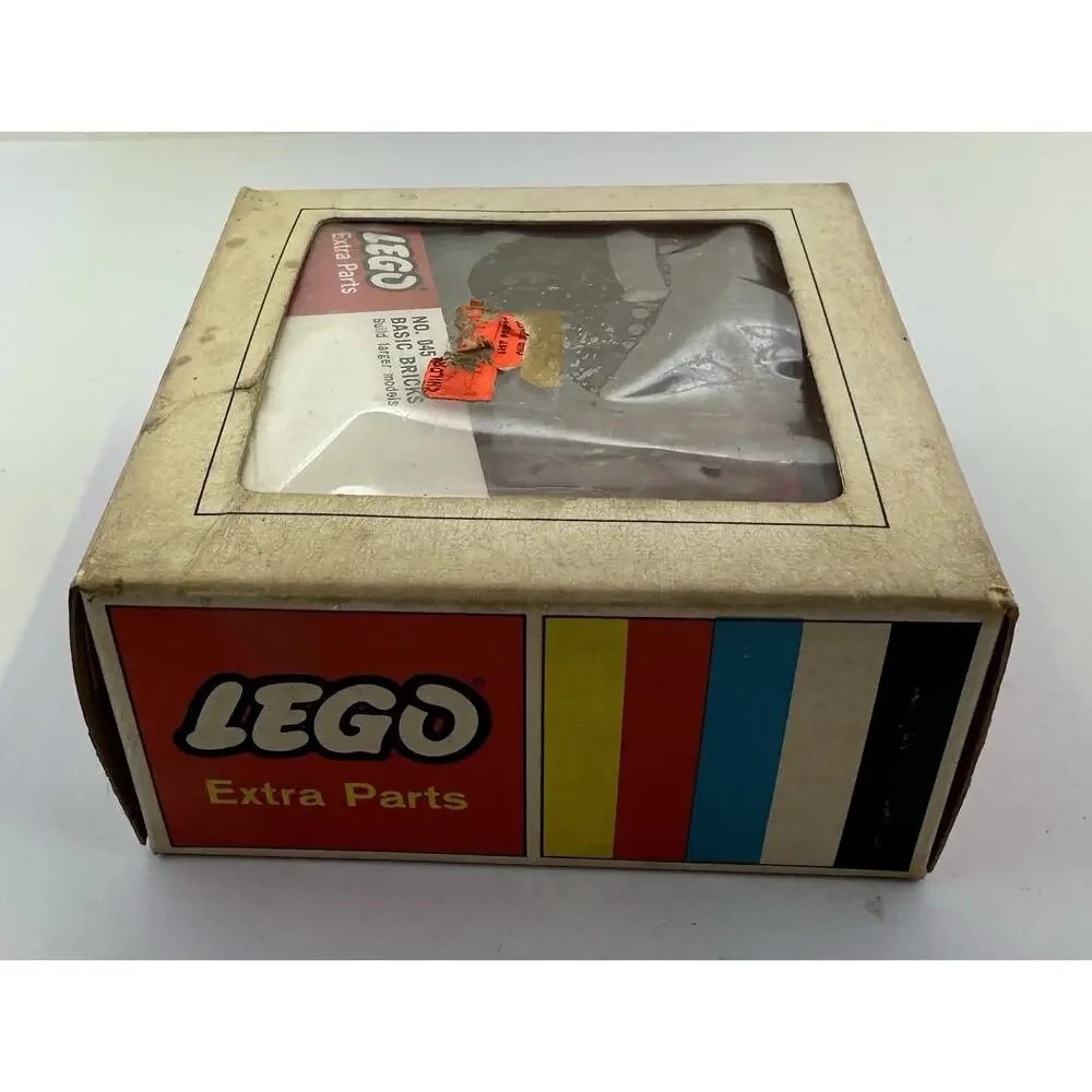 Vintage 1969 LEGO Samsonite Set 045-2 Assorted Parts Clear Bricks w Base